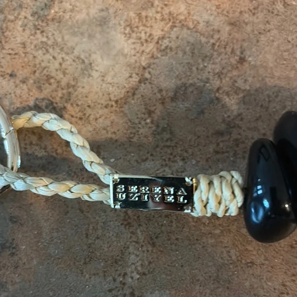 Serena Uziyel Handmade  Tan and Brown Straw Keychain - Picture 2 of 5